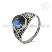 Spectaculaire Labradorite Gemstone Silver Ring en gros 925 bijoux en argent sterling Indian Handmade en ligne bijoux en argent